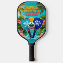 Pagaie de Pickleball Tropical - Palmiers & Hibi