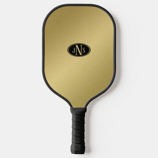 Raquette De Pickleball Pagaie Monogramme Or (Verso)