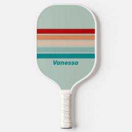 Raquette De Pickleball Pale Seaglass à travers la bande avec le nom