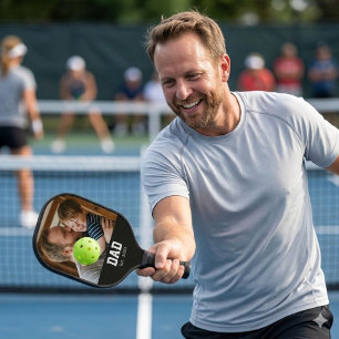 Raquette De Pickleball Papa a établi une photo de texte gras amusante