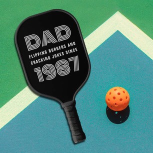 Raquette De Pickleball Papa Personnalisé Année Grill Master Noir