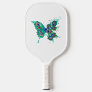 Raquette De Pickleball Papillon aux plumes de paon vert