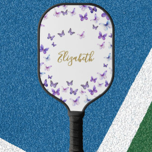 Raquette de Pickleball Papillon Violet Nom Personn