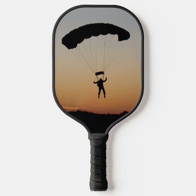 Raquette De Pickleball Parachute de Skydiver au coucher du soleil (Recto)