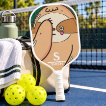 Paresseux drôle de pickleball personnalisé