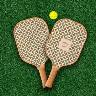Raquette De Pickleball Parties scintillant Gold Stars Nom personnalisé
