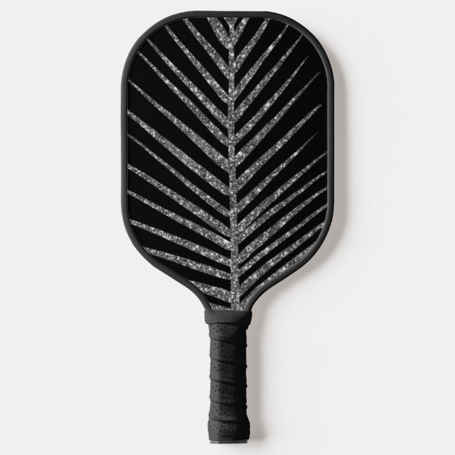 Raquette De Pickleball Parties scintillant noire étincelante (Recto)
