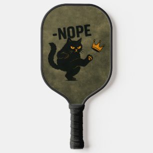Raquette De Pickleball Pas De Rois En Amérique Chat Noir Drôle Kicking Cr