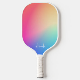Raquette De Pickleball Pastel Rainbow Prisme personnalisée