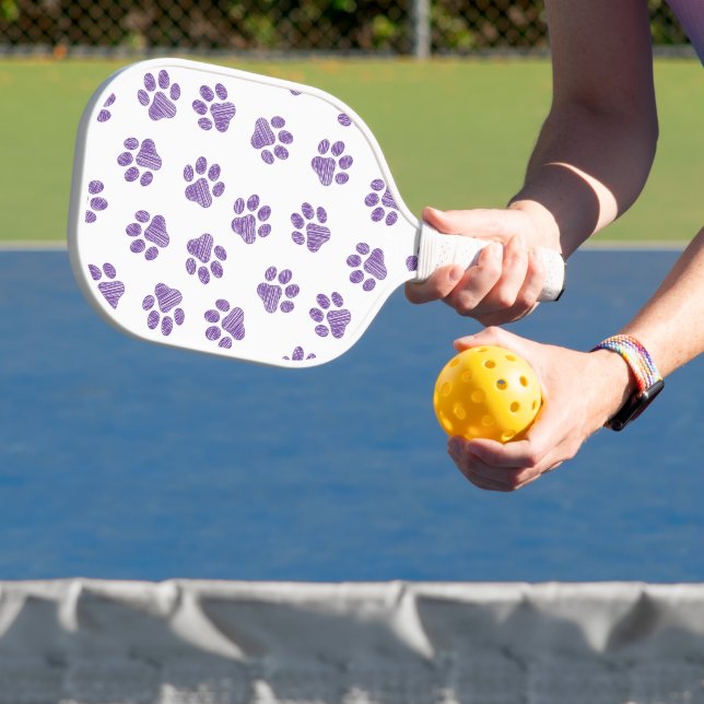 Raquette De Pickleball Patrouilles de Doodle, Paws de Chien, Paws De Purp (Insitu)