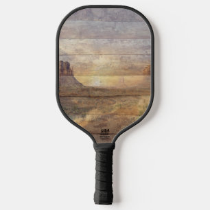 Raquette De Pickleball Paysage Désertique Monument Valley Et Ciel Nuageux