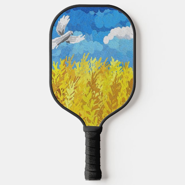 Raquette De Pickleball Paysage du drapeau ukrainien (Recto)