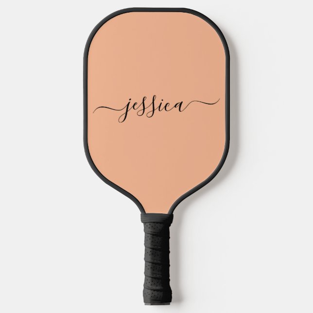 Raquette De Pickleball Peach fuzz nom du script pickleball paddle (Recto)