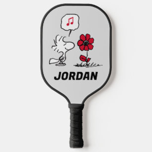 Raquette De Pickleball PEANUTS   Motif rouge et noir