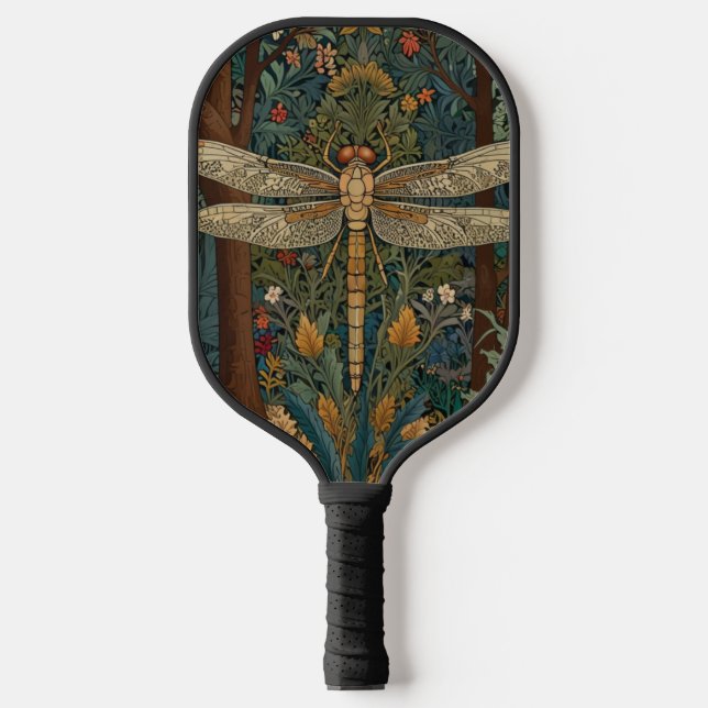 Raquette De Pickleball Peinture artistique de libellule botanique boho ch (Recto)