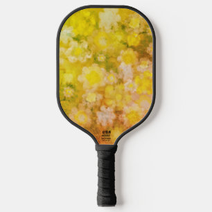 Raquette De Pickleball Peinture d'aquarelle Abstraite de fleurs rétro