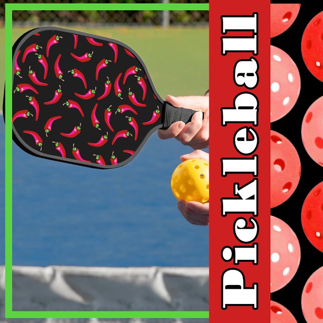 Raquette De Pickleball Peppers de chili chaud rouge épicé (Hot Chili Peppers Red Spicy Pickleball Paddle)