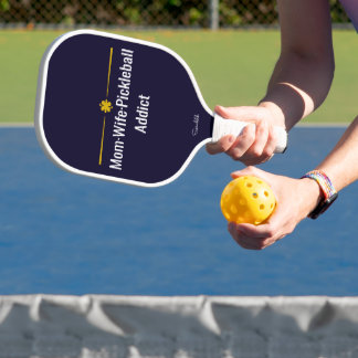 Raquette De Pickleball Personalize Mom Wife Pickleball Addict Custom Name
