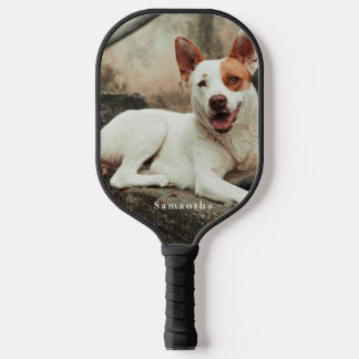 Raquette De Pickleball Personalized Dog Photo Family name