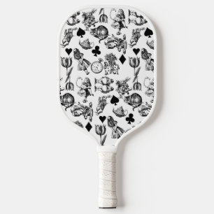 Raquette De Pickleball Personnages classiques d'Alice aux aventures au pa