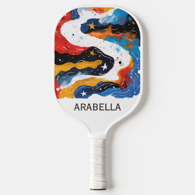 Raquette De Pickleball Personnalisable Galaxie Inspiré Cosmique Abstrait (Recto)
