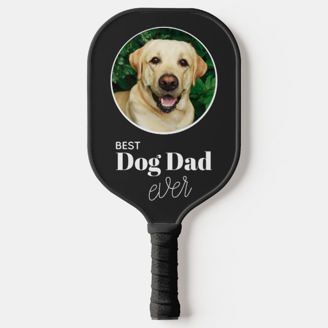 Raquette De Pickleball Personnalisé 2 photo Meilleur père de chien (Recto)