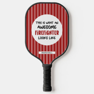 Raquette De Pickleball Personnalisé Awesome Firefighter Funny Firefighter