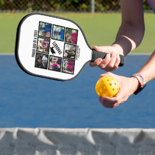Raquette De Pickleball Personnalisé Fier Papa de l'année Graduation Photo