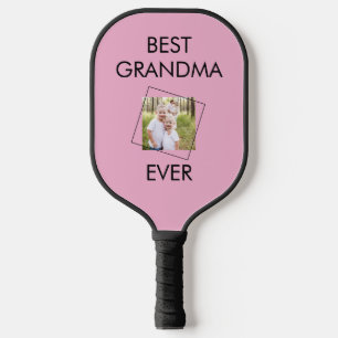 Raquette De Pickleball Personnalisé Meilleure photo grand-mère enfant ros