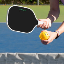 Raquette de pickleball personnalisée noire et vert