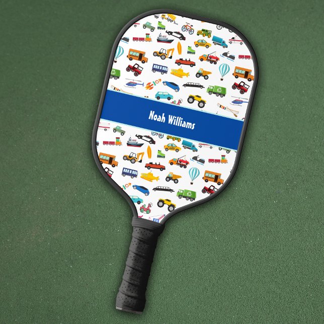 Raquette De Pickleball Petits Garçons Qui Déplacent Voitures Véhicules No (Créateur téléchargé)