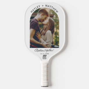 Raquette De Pickleball Photo Couple moderne Mieux Ensemble Personnalisé
