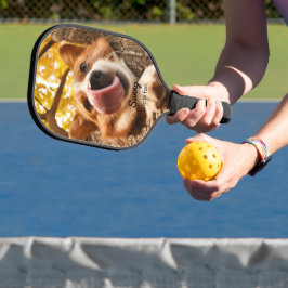 Raquette De Pickleball Photo de chien drôle mignonne Deux côtés