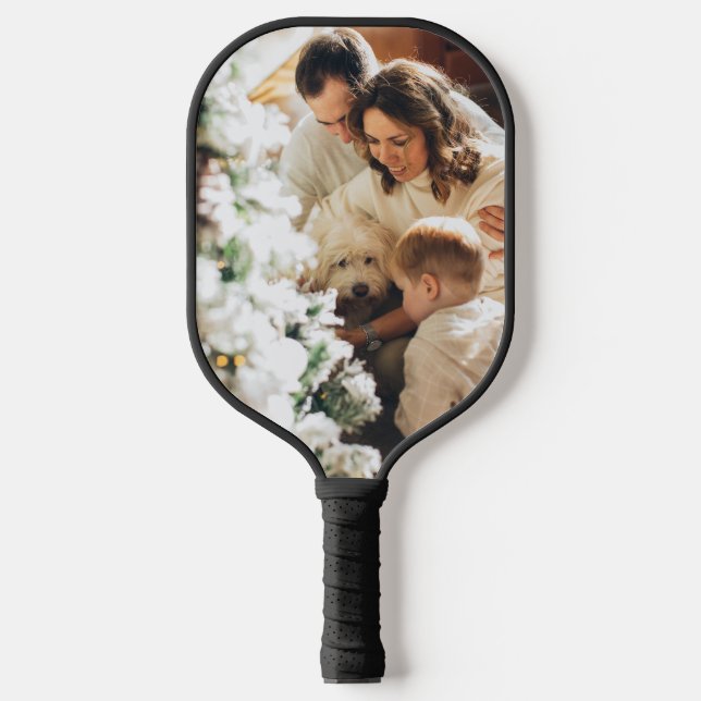 Raquette De Pickleball Photo de famille personnalisée Cadeau de Noël (Recto)