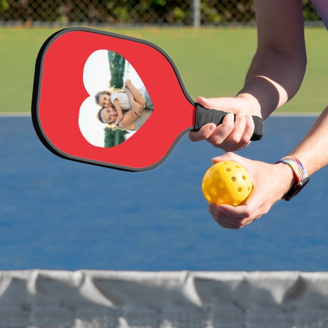 Raquette De Pickleball Photo du coeur rouge (Insitu)