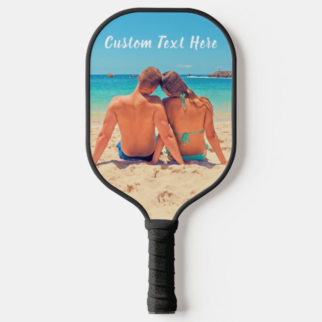 Raquette De Pickleball Photo personnalisée Texte Pickleball Paddle Vos so (Recto)