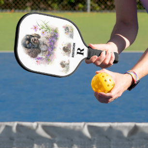 Raquette De Pickleball Photos de collège personnalisées Monogramme & nom 