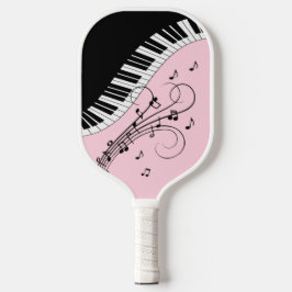 Raquette De Pickleball Piano Clavier Musique Design rose