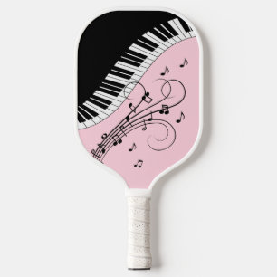 Raquette De Pickleball Piano Clavier Musique Design rose