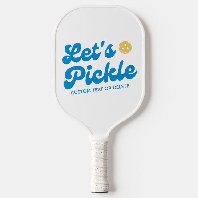 Raquette De Pickleball Pickle Pink Cool Retro Personnalisé (Recto)