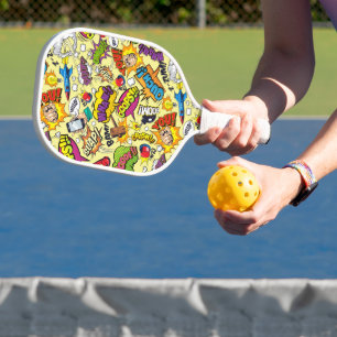 Raquette De Pickleball Pickleball Art Pop Retro Paddle