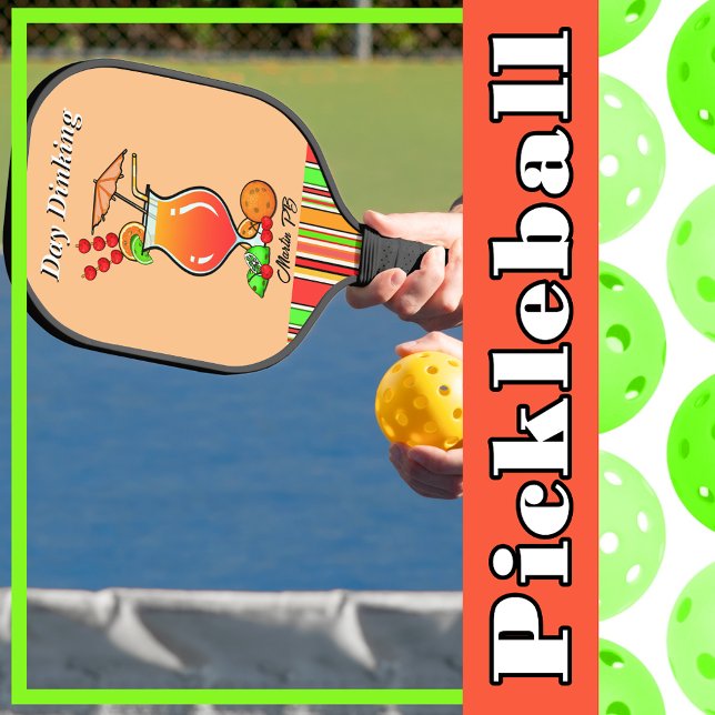 Raquette De Pickleball Pickleball Day Dinking Tropical Hurricane Cocktail (Créateur téléchargé)
