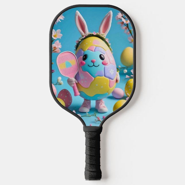 Raquette De Pickleball Pickleball de Pâques - Bunny & Egg Paddle Design (Recto)