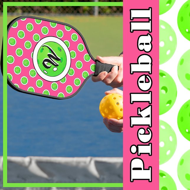 Raquette De Pickleball Pickleball Green Pickleballs Pois Hot rose (Pickleball Green Pickleballs Polka Dots Hot Pink Pickleball Paddle)