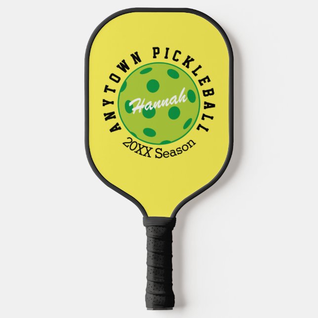 Raquette De Pickleball Pickleball Jaune PERSONNALISÉ (Recto)