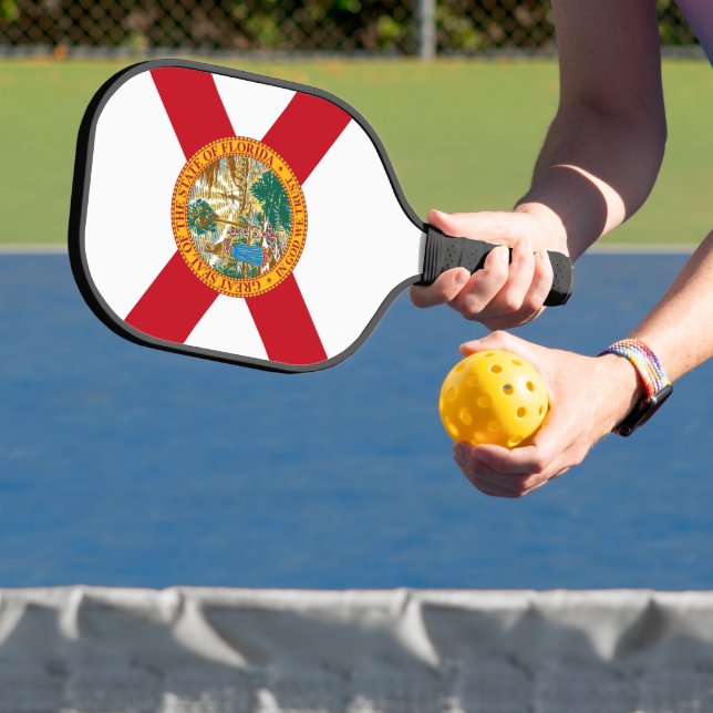 Raquette De Pickleball Pickleball Paddle avec drapeau de Floride, USA (Insitu)