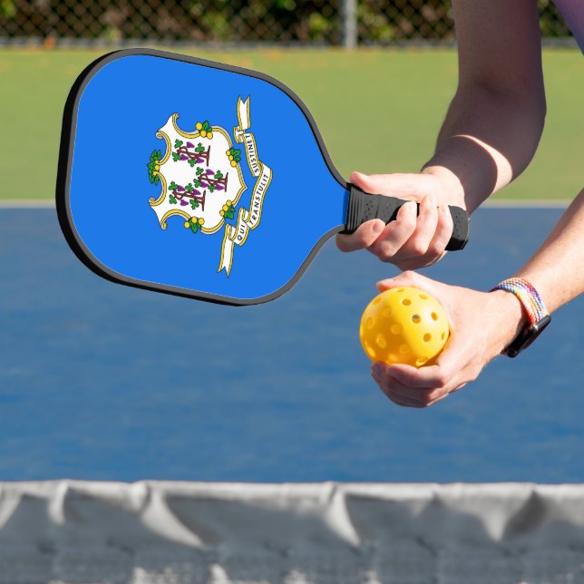 Raquette De Pickleball Pickleball Paddle avec drapeau du Connecticut, Éta (Insitu)