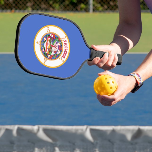 Raquette De Pickleball Pickleball Paddle avec drapeau du Minnesota, États (Insitu)