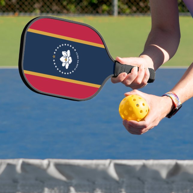Raquette De Pickleball Pickleball Paddle avec le drapeau du Mississippi,  (Insitu)