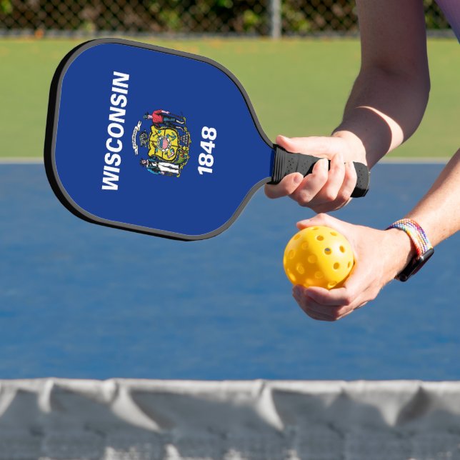 Raquette De Pickleball Pickleball Paddle, Wisconsin flag (Insitu)